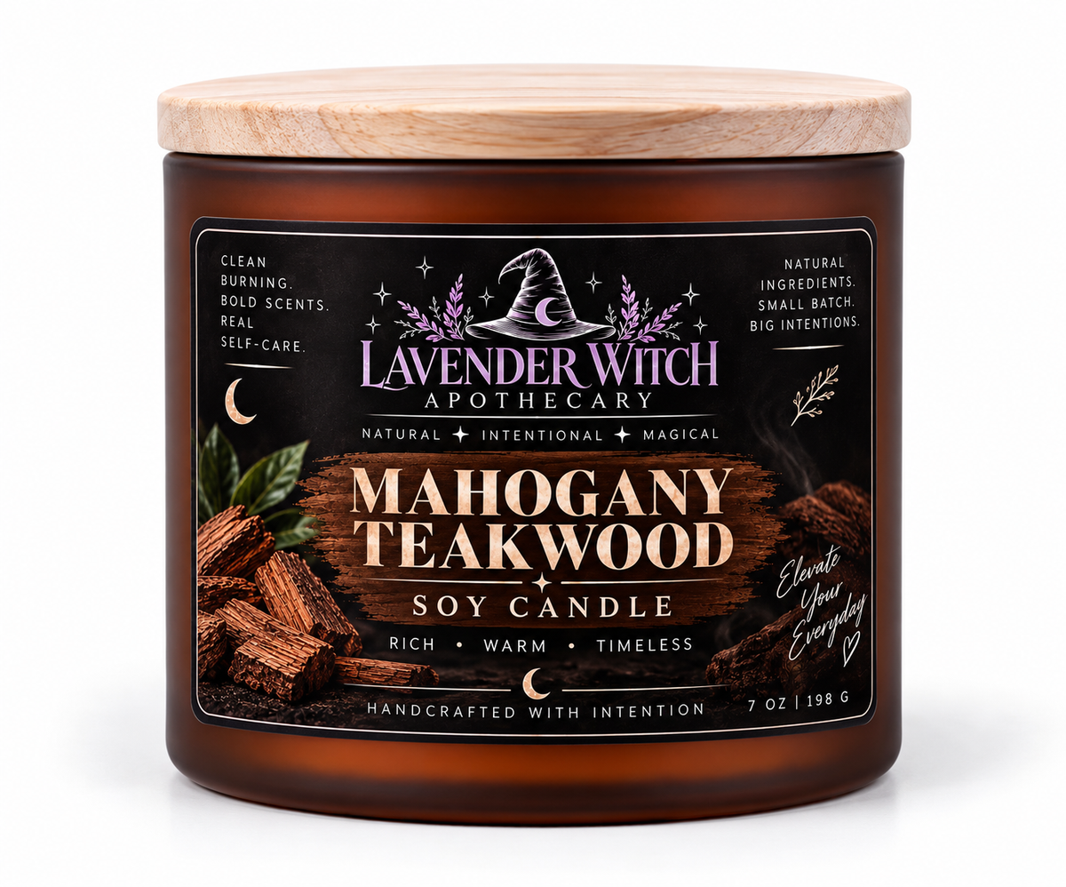 Mahogany Teakwood Apothecary Candle